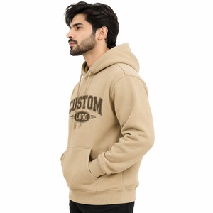 Sweat-shirt à capuche bleu uni pour homme, coupe classique, décontracté, manches longues, avec poche kangourou, unisexe, 100% coton lourd - Product Image 4