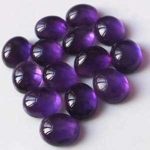 Cabochon ovale lisse en améthyste africaine naturelle violette 10x12mm pour la fabrication de bijoux et produits faits main, prêt à l'achat - Product Image 2