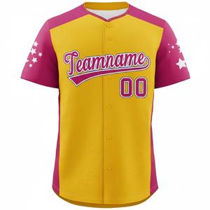 Uniformes de Softbol de Diseño Original para Parejas, con Malla Cosida de Poliéster, Logotipo Personalizado del Equipo, Bloques de Color, Camisetas de Béisbol - Product Image 1