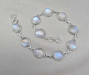 Colgante Clásico de Plata de Ley 925 con Piedra Lunar Arcoíris Azul Flash, Certificado IGI, para Mujer, Venta al por Mayor OEM - Product Image 5