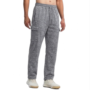 Pantalones Deportivos Personalizados para Hombre, de Algodón y Felpa, con Cordón Ajustable, Corte Holgado y Recto, para Gimnasio, Yoga, Estilo Cargo, OEM, ODM - Product Image 3