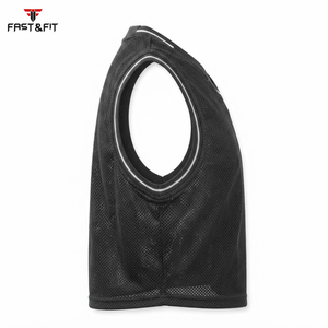 Factory Price Breathable Plain Dyed <b>Men</b> Sports Mesh Sleeveless Mesh <b>Singlets</b> <b>for</b> <b>Men</b> Transparent Vest <b>for</b> Sale - Product Image 3