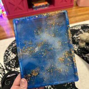 ถาดเรซิ่นสีทองพรีเมียมลายหินอ่อน ของตกแต่งโต๊ะอาหาร ของตกแต่งบ้าน - Product Image 3