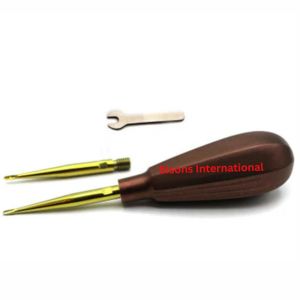 Elevador manual de luxación BISONS WingLux con punta de titanio extraíble y recubrimiento de color, herramienta dental - Product Image 3