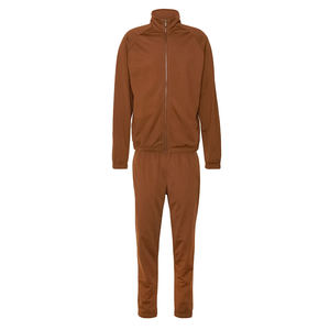 Ensemble de survêtement unisexe bleu marine 2 en 1, veste zippée intégrale et pantalon, couleur unie, vêtements décontractés, automne, matière polyester respirante - Product Image 5