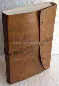 Antique Leather Journal with Tie Closure | <b>Blank</b> <b>Notebook</b> | Gift for Him Her | Handcrafted Sketchbook - Product Image 4