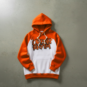 Sudadera con capucha de dos tonos y color intenso, estilo cruzado, para hombre, de felpa, para parejas. - Product Image 3