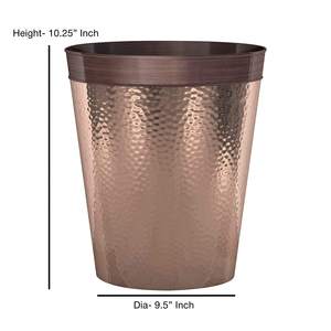 Stainless Steel Wastebasket Durable Garbage Container Bin for Bathroom <b>Kitchen</b> Bedroom Home Office - Product Image 3