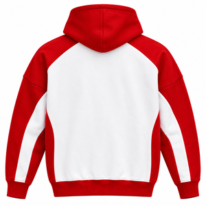 <b>White</b> Stitch <b>Women's</b> Fleece <b>Hoodie</b> Solid Color Blocked Embroidered Logo Front Casual Eco-Friendly Winter Wear - Product Image 2