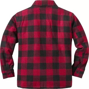 Veste de haute qualité pour homme, chemise en flanelle à carreaux pour homme, chemise d'hiver à manches longues, doublée et matelassée, en coton, avec poches - Product Image 5