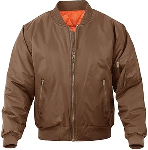 Blouson Bomber Bleu pour Homme, Fermeture Éclair, Coupe-Vent, Vêtement d'Extérieur Décontracté, Col Montant, Matière Polyester, Idéal pour l'Automne - Product Image 4