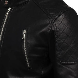 Chaqueta de Motociclista de Cuero Vintage Premium para Hombre, Forro Suave, Estilo Retro, con Múltiples Bolsillos con Cremallera Funcionales - Product Image 6