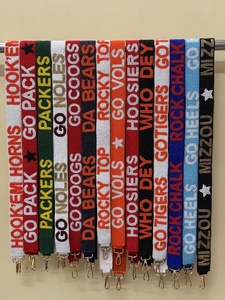 Handmade Beaded Belt & Purse <b>Straps</b> <b>Adjustable</b> Fashion Customized Color & Size Team Spirit Personalized Text Custom Logo Gameday - Product Image 3