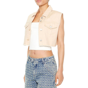 Chaqueta Corta sin Mangas para Mujer, Venta al por Mayor, Dos Bolsillos, Alta Calidad, Transpirable, Corte Regular - Product Image 1
