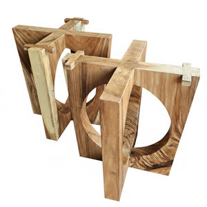 Mesa Redonda de Madera Suar Orgánica de Alta Resistencia con Forma Única y Moderna, Bordes Naturales de Primera Calidad, Patas Especiales, Decoración para Comedor - Product Image 6
