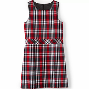Robe d'uniforme scolaire pour l'école primaire, jupe écossaise longue jusqu'aux genoux, personnalisable, uniforme scolaire pour filles, haut d'uniforme scolaire, haut écossais long jusqu'aux genoux - Product Image 2