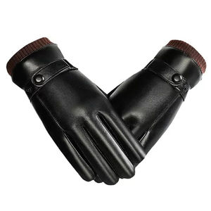 Guantes de cuero elegantes y a la moda con costuras de alta calidad, transpirables, ultra suaves al tacto, para hombre. - Product Image 1