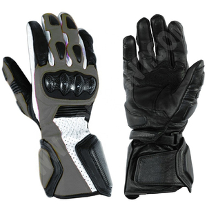 Gants de moto en cuir véritable de haute qualité, mi-doigts, coupe-vent, avec fermeture à boucle, unisexes, pour sports de plein air - Product Image 1