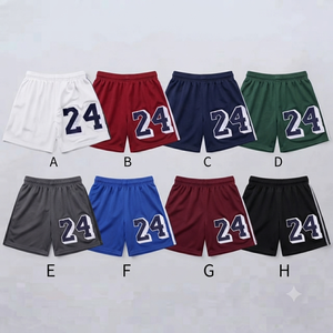 Shorts de basket-ball pour hommes de qualité supérieure, imperméables, en mesh, avec cordon de serrage, 100% polyester mesh, légers, séchage rapide, personnalisables - Product Image 4