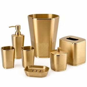Modern Heritage Metal <b>Bathroom</b> <b>Set</b> Decorative Bath Ware <b>Accessories</b> for Classic Home Hotel Resort Guest <b>Bathroom</b> - Product Image 3