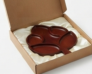 Plateau de service en bois fait main de qualité supérieure, design minimaliste, plateau en bois naturel pour les fêtes - Product Image 6