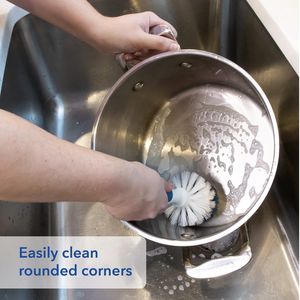 Cepillo de limpieza para esquinas de difícil acceso, cepillo pequeño para fregadero con cerdas que no rayan para lavar platos en la cocina - Product Image 3