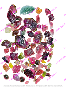 FAIJAN GEMS - Gemas de Turmalina Rubelita Natural en Cabujón, Varias Formas, Color Natural, para Joyería, Valoradas por Terceros - Product Image 3