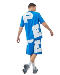 Camiseta informal para hombre, conjunto de pantalones cortos, 100% algodón, logotipo transpirable, característica, ropa de fábrica OEM de alta calidad para el verano - Product Image 3