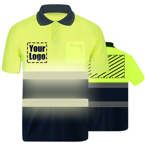 Wholesale Custom High Visibility Construction Short Sleeve T Shirt Safety Hi Vis Work <b>Polo</b> Shirts Digital Printing Work Uniform - Product Image 5