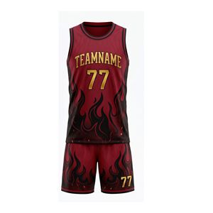 Ensemble de basketball haut de gamme : débardeur sans manches et short, motif éclaboussures de peinture noir et or, tenue d'équipe professionnelle - Product Image 5