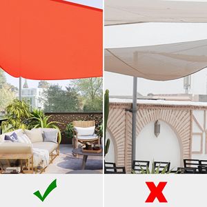 Voile d'ombrage triangulaire rouge pastèque 20 x 20 x 20, design triangulaire pour protection extérieure - Product Image 6