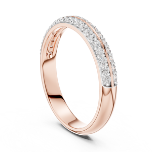 Anillo Clásico de Diamantes Cultivados en Laboratorio, Corte Redondo, Oro Rosa Sólido de 18 Quilates, Chapado en Rodio, para Compromiso, Fiesta, Boda, Uso Diario, para Mujer - Product Image 2
