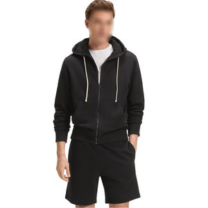 Conjunto de Sudadera con Capucha y Pantalones Cortos para Adultos, Color Negro Sólido, Buena Calidad, Nuevo, Mejor Proveedor, Diseño Único - Product Image 1