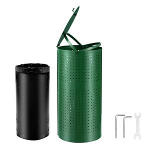 Contenedor de Basura Público Verde Resistente, Ecológico, de Metal, Perfecto para Aceras, Calles, Parques, Uso en Exteriores y Comunidades Urbanas - Product Image 5