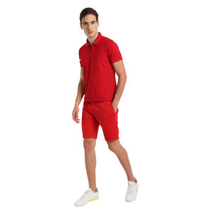 Ensemble décontracté 2 pièces pour homme : polo et short en fibre de bambou 100 % respirant avec taille élastique - Product Image 1