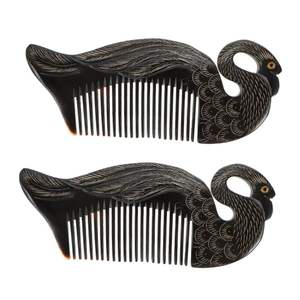 Peine de Cuerno de Búfalo/Buey 100% Natural, Moderno, Hecho a Mano, Ecológico, Amigable con la Piel, de Alta Calidad, para Peinado Profesional, Personalizado en India - Product Image 6