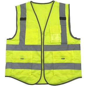 Gilet de sécurité jaune NESTA SPORTS, prix compétitif, vente flash, chantier de construction, logo personnalisé, gilet de travail réfléchissant - Product Image 2