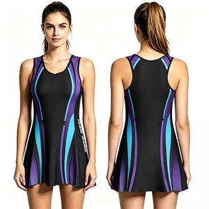 Vestido de Netball Morado y Amarillo para Mujer, Sublimado, Sin Mangas, Transpirable, de Poliéster, Ropa Deportiva, Jersey Personalizado con Logotipo para Adultos - Product Image 3