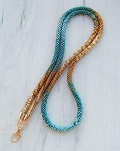 Cordón de cuentas hecho a mano para tarjetas de identificación, correa de cuello personalizada de moda, proveedor a precio económico - Product Image 2