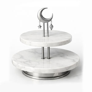 luxury <b>two</b> <b>tier</b> marble <b>cake</b> <b>stand</b> is a perfect blend of elegance durability and modern design created to elevate premium serving - Product Image 3