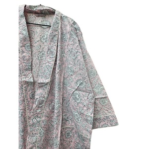 Kimono hecho a mano, bata de algodón 100% para mujer, largo bohemio Hippie, albornoz, Vestido tipo Kimono, vestido étnico, Tops, ropa de playa con estampado Floral - Product Image 4