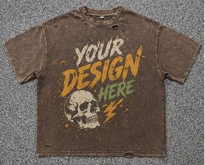 Fabricantes de Ropa de Verano, Camisetas Personalizadas de Felpa Francesa, Tejidas, Holgadas, Estilo Urbano para Hombre, 100% Algodón - Product Image 2