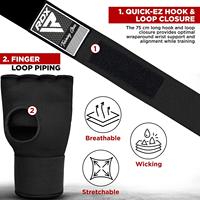 Bandages de boxe et MMA professionnels personnalisés à ajustement rapide – Fermeture auto-agrippante, rembourrage EPE, en coton, imprimé lumineux, ensemble combiné