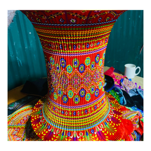 99 GD Traditional Hmong Fabric Silk Lantern Handmade Vietnamese Brocade Decorative Light Outdoor Home Cafe Hotel Restaurant - Product Image 1