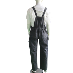 OEM High Visibility Work Bib Pants Protective PE Woven Cotton Overall Bib with Heavy Reflective Split for Workers' Safety Gear - Product Image 2
