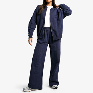 Custom Women's Winter Solid Hooded Cargo Tracksuit <b>Set</b> High Neck Crop Top and <b>Joggers</b> 2 Piece <b>Matching</b> Pockets Casual Outfit - Product Image 1