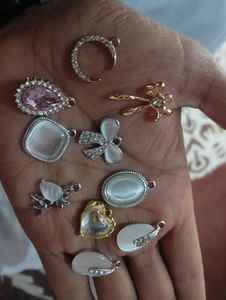 Venta al por Mayor de Dijes Metálicos, Adornos para Joyería, Colgantes de Aleación con Pedrería para la Fabricación de Aretes, Pulseras y Collares - Product Image 4