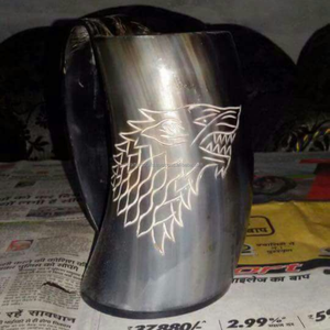 Cuerno de Búfalo Natural para Beber, Tallado Religioso Vikingo, Antiguo, Hecho a Mano, Impermeable, Tamaño Personalizado, Decoración del Hogar, Premium - Product Image 5