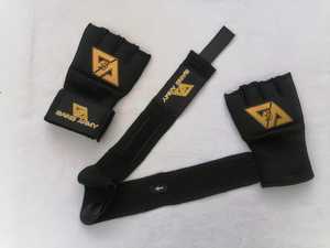 Bandages de main en gel à application rapide, rembourrés, sans doigts, avec trou pour le pouce, fermeture auto-agrippante, logo personnalisable, 1 paire, taille 4,5 m (14,76 pi) - Product Image 4