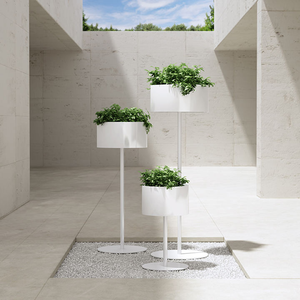Macetas Modernas de Metal para Plantas, Cilindro Decorativo para Interiores, Jardín, Oficina, Edificio, Área Común, Sala de Estar, Escuela - Product Image 2